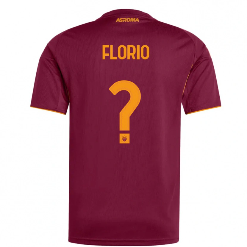 Danxen Mujer Camiseta Davide Florio #0 Borgoña Naranja 1ª Equipación 2025/26 La Camisa