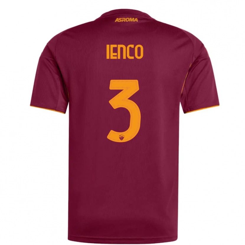 Danxen Mujer Camiseta Simone Ienco #3 Borgoña Naranja 1ª Equipación 2025/26 La Camisa