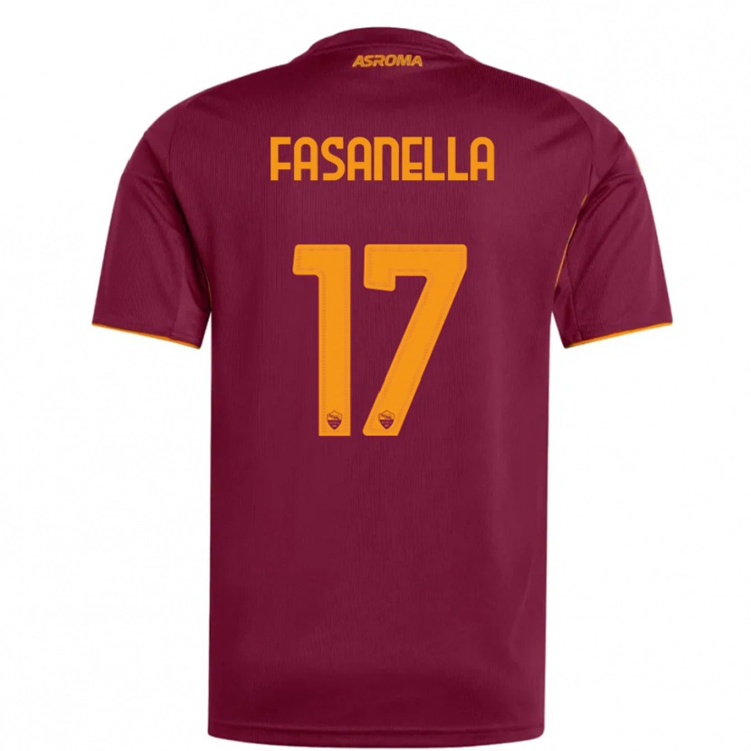 Danxen Mujer Camiseta Rafael Fasanella #17 Borgoña Naranja 1ª Equipación 2025/26 La Camisa