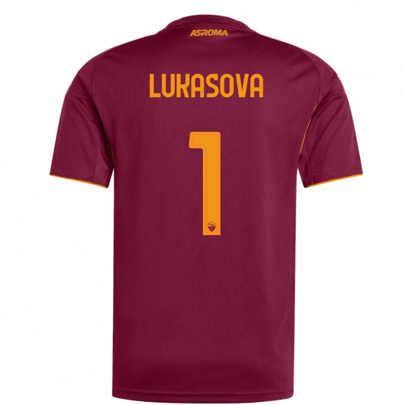 Danxen Mujer Camiseta Olivie Lukášová #1 Borgoña Naranja 1ª Equipación 2025/26 La Camisa