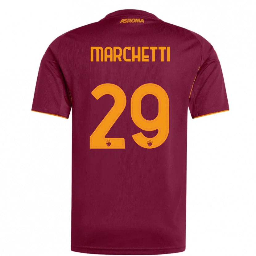 Danxen Mujer Camiseta Tommaso Marchetti #29 Borgoña Naranja 1ª Equipación 2025/26 La Camisa