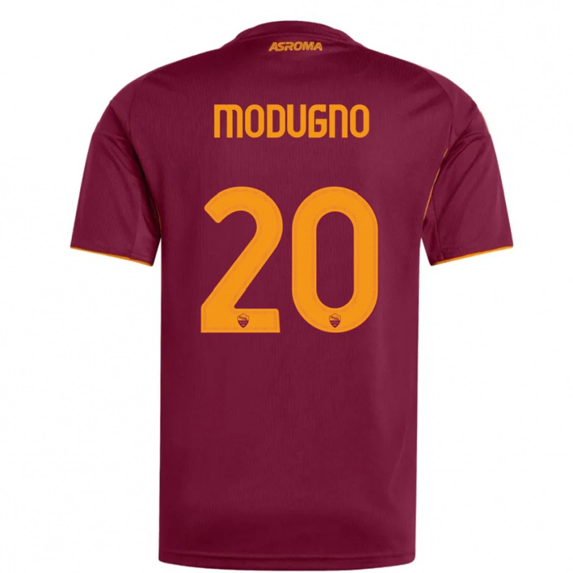 Danxen Mujer Camiseta Emanuele Modugno #20 Borgoña Naranja 1ª Equipación 2025/26 La Camisa