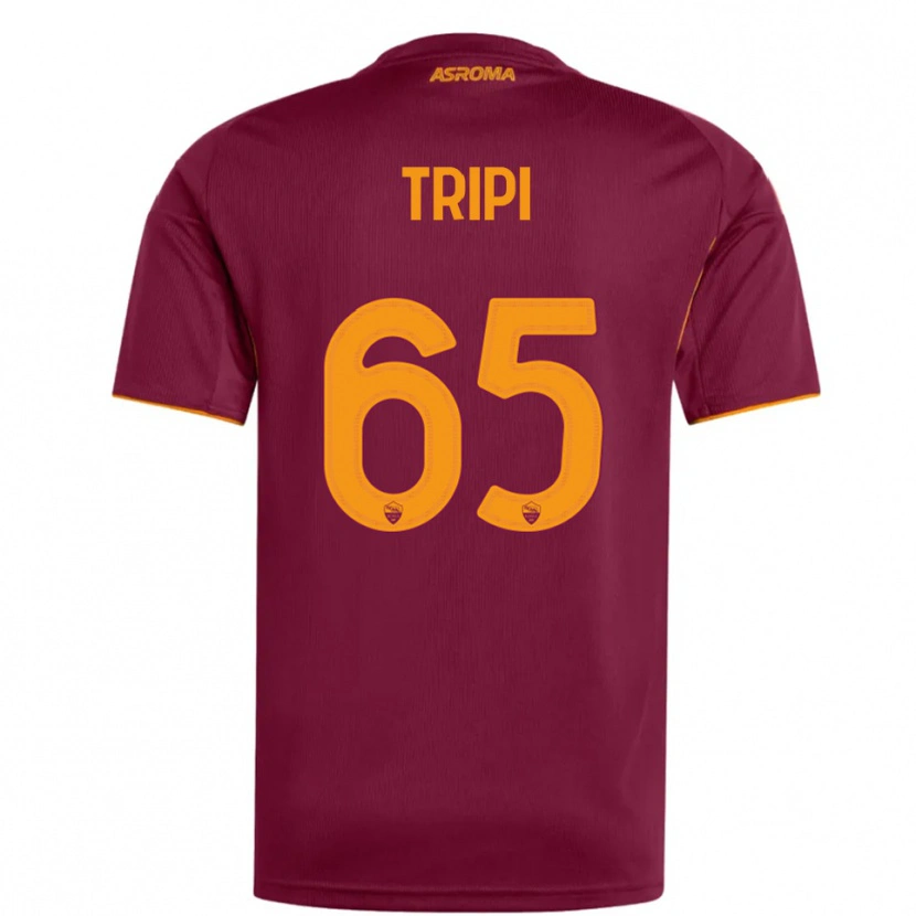 Danxen Mujer Camiseta Filippo Tripi #65 Borgoña Naranja 1ª Equipación 2025/26 La Camisa