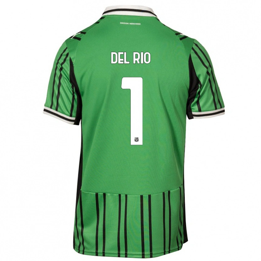 Danxen Mujer Camiseta Davide Del Rio #1 Verde Negro 1ª Equipación 2025/26 La Camisa