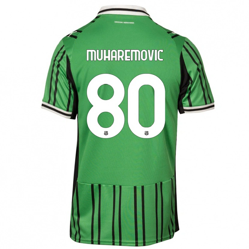 Danxen Mujer Camiseta Tarik Muharemović #80 Verde Negro 1ª Equipación 2025/26 La Camisa