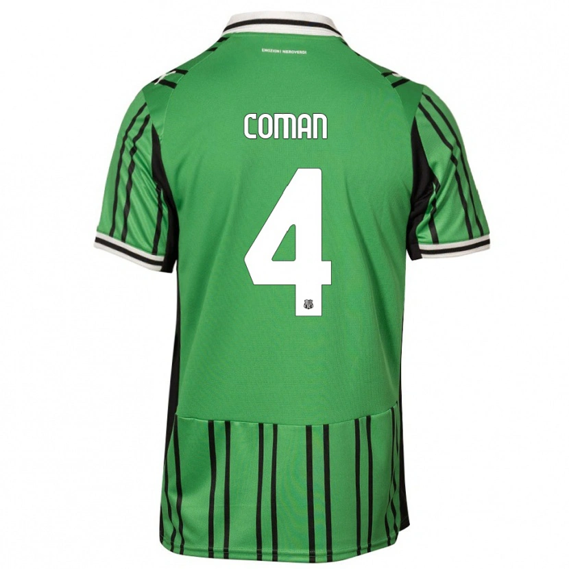 Danxen Mujer Camiseta Rareș Coman #4 Verde Negro 1ª Equipación 2025/26 La Camisa