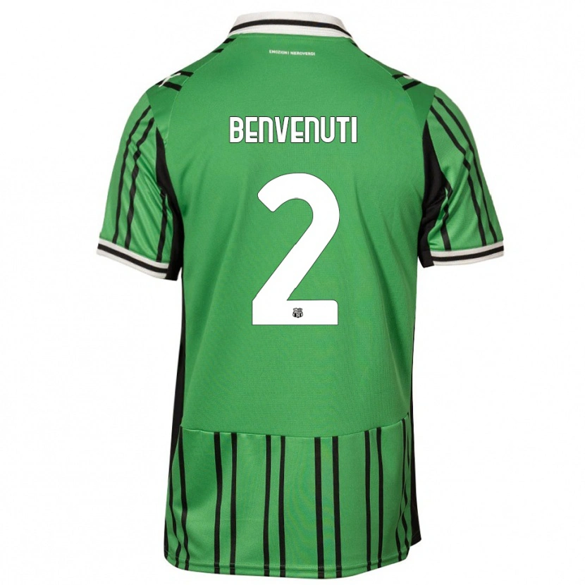 Danxen Mujer Camiseta Giacomo Benvenuti #2 Verde Negro 1ª Equipación 2025/26 La Camisa