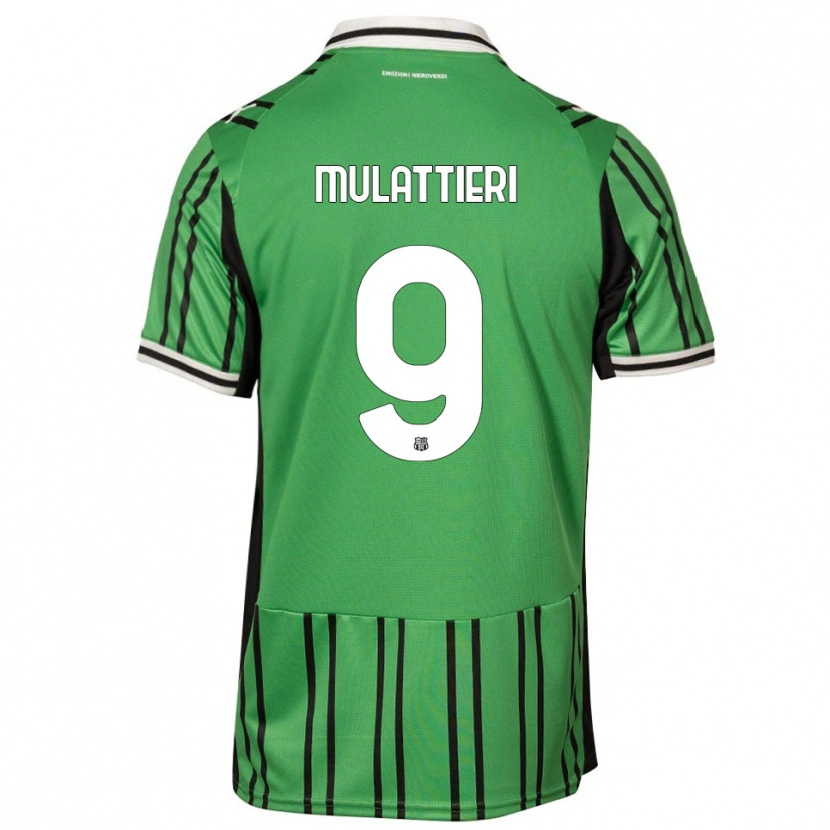Danxen Mujer Camiseta Samuele Mulattieri #9 Verde Negro 1ª Equipación 2025/26 La Camisa