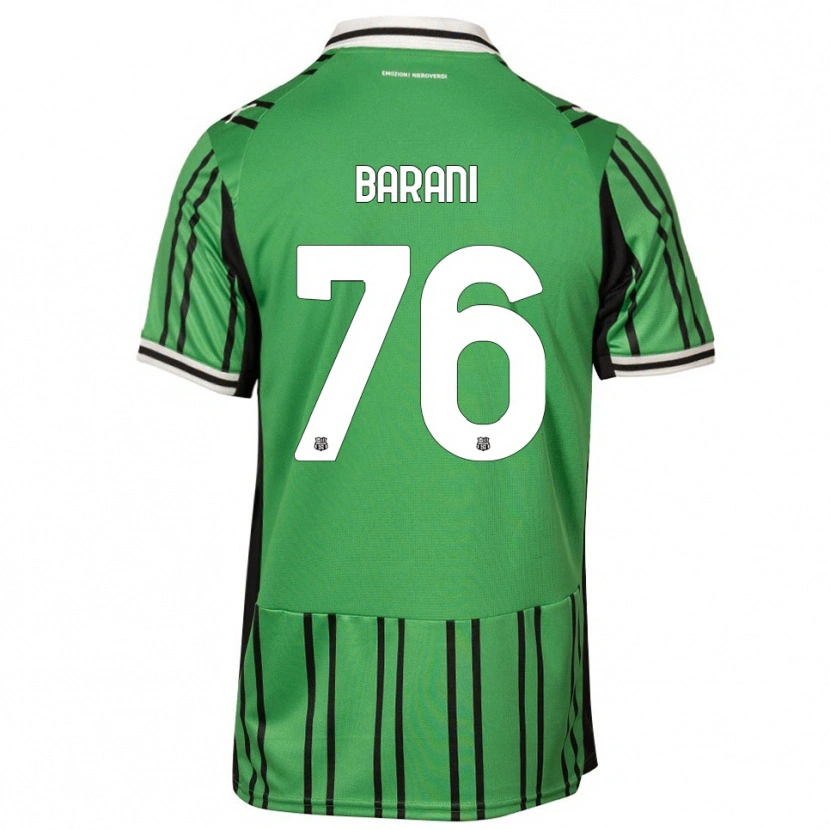 Danxen Mujer Camiseta Luca Barani #76 Verde Negro 1ª Equipación 2025/26 La Camisa