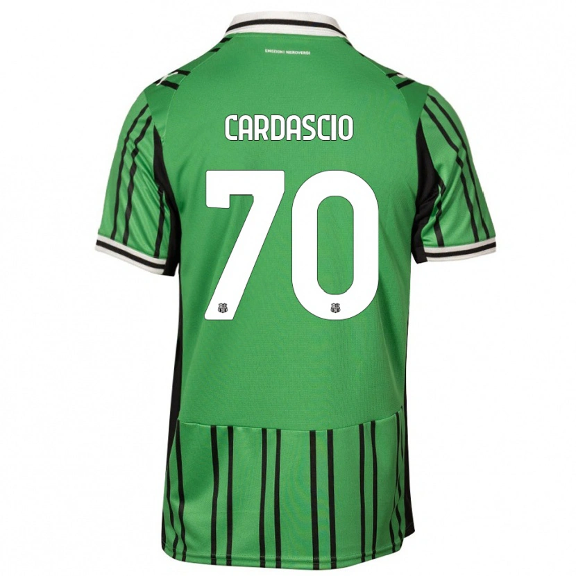 Danxen Mujer Camiseta Alessandro Cardascio #70 Verde Negro 1ª Equipación 2025/26 La Camisa