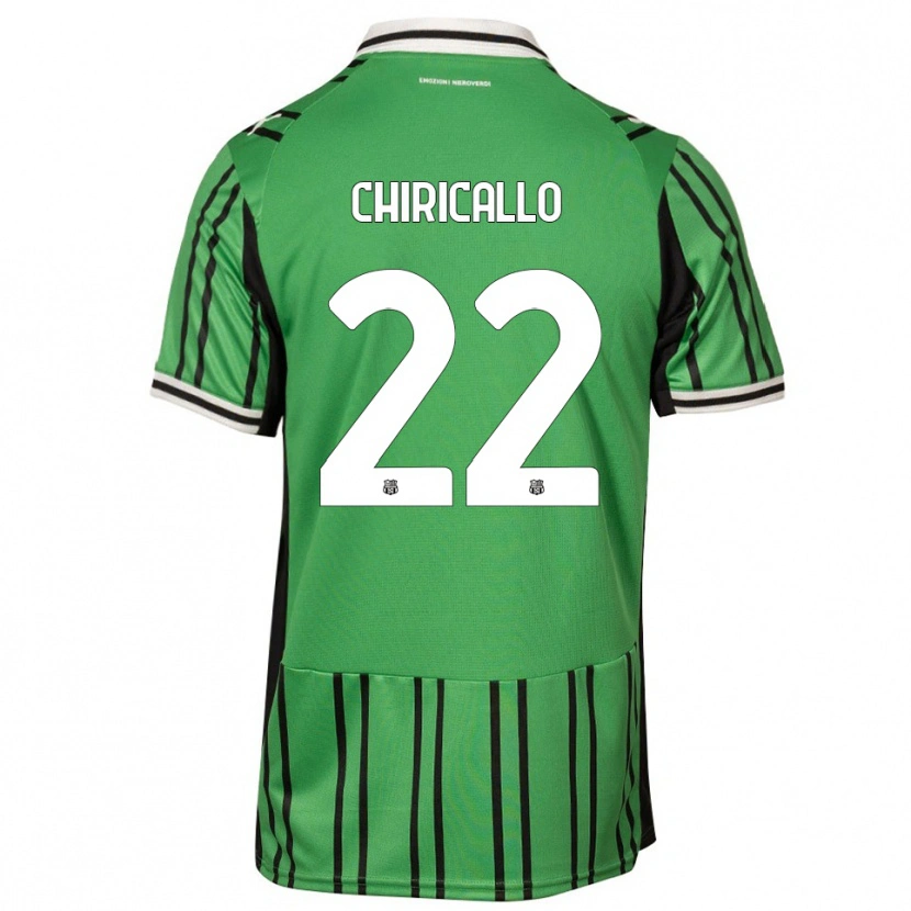 Danxen Mujer Camiseta Giovanni Chiricallo #22 Verde Negro 1ª Equipación 2025/26 La Camisa