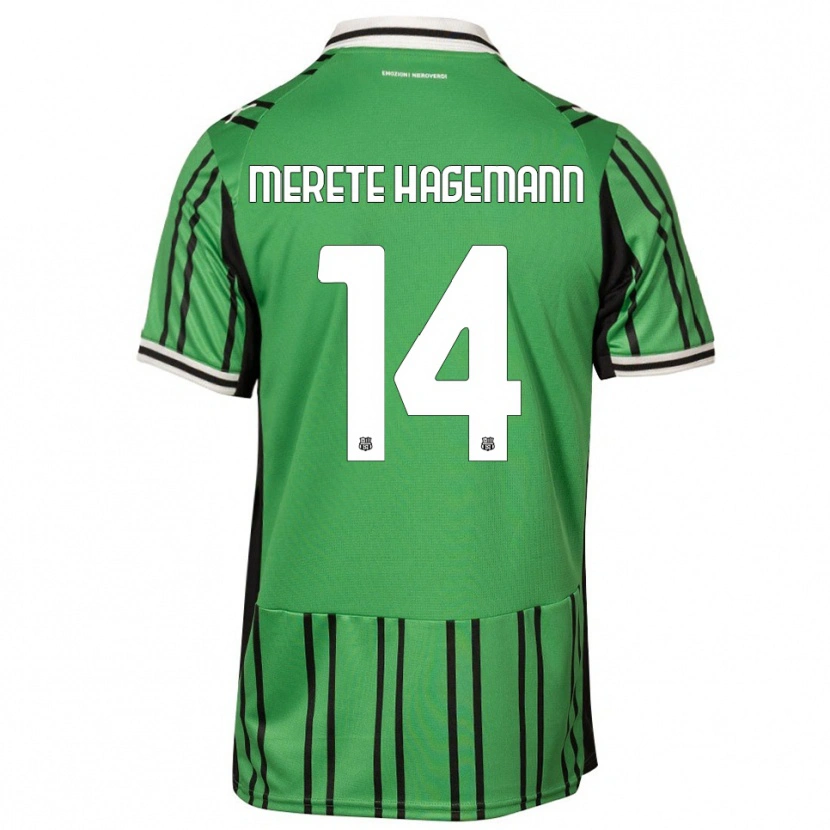 Danxen Mujer Camiseta Maja Merete Hagemann #14 Verde Negro 1ª Equipación 2025/26 La Camisa
