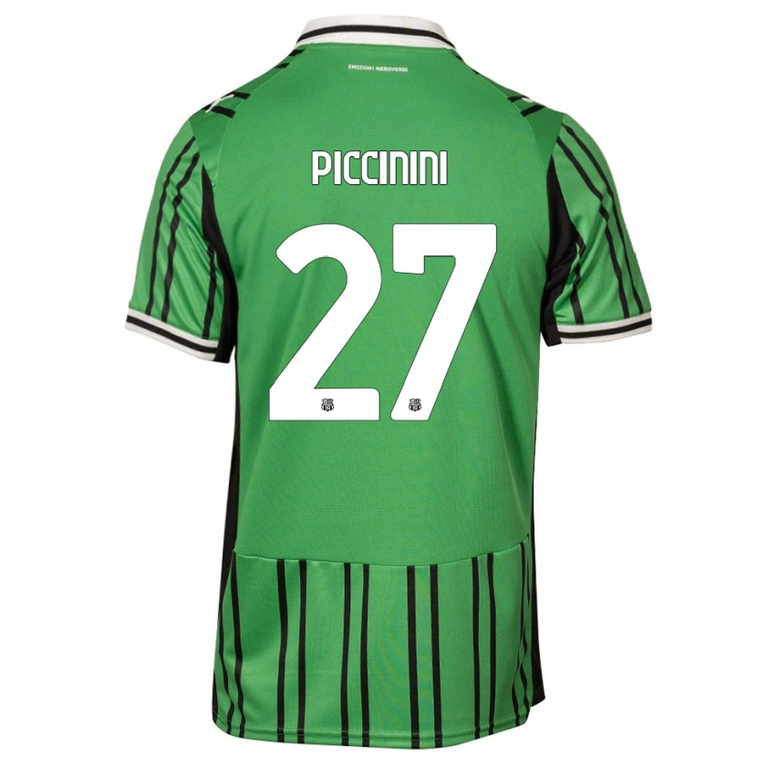 Danxen Mujer Camiseta Stefano Piccinini #27 Verde Negro 1ª Equipación 2025/26 La Camisa