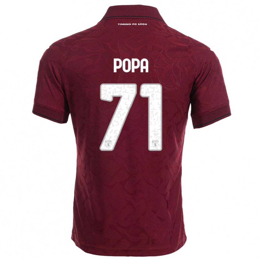 Danxen Mujer Camiseta Mihai Popa #71 Borgoña Blanco 1ª Equipación 2025/26 La Camisa