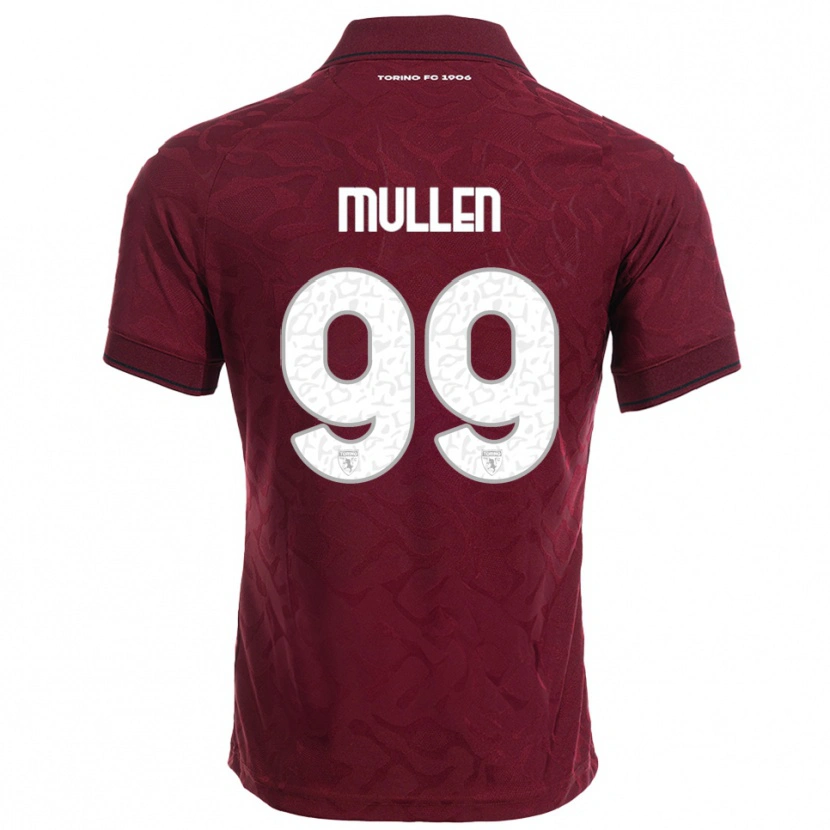Danxen Mujer Camiseta Senan Mullen #99 Borgoña Blanco 1ª Equipación 2025/26 La Camisa