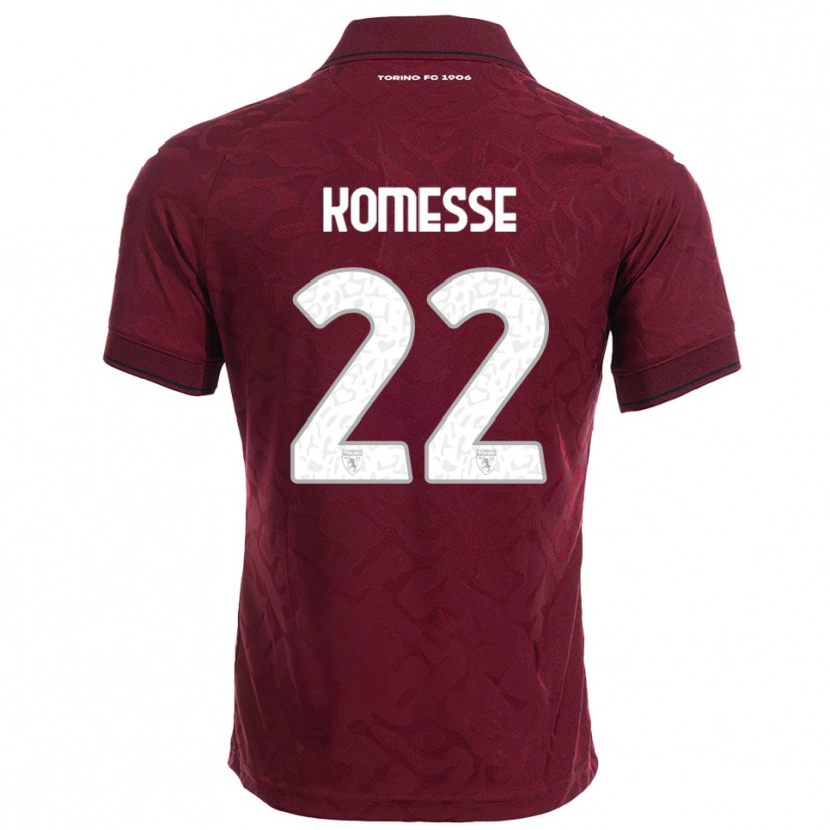 Danxen Mujer Camiseta Josias Sabone #22 Borgoña Blanco 1ª Equipación 2025/26 La Camisa