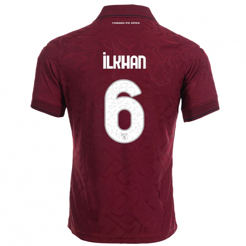 Danxen Mujer Camiseta Emirhan İlkhan #6 Borgoña Blanco 1ª Equipación 2025/26 La Camisa