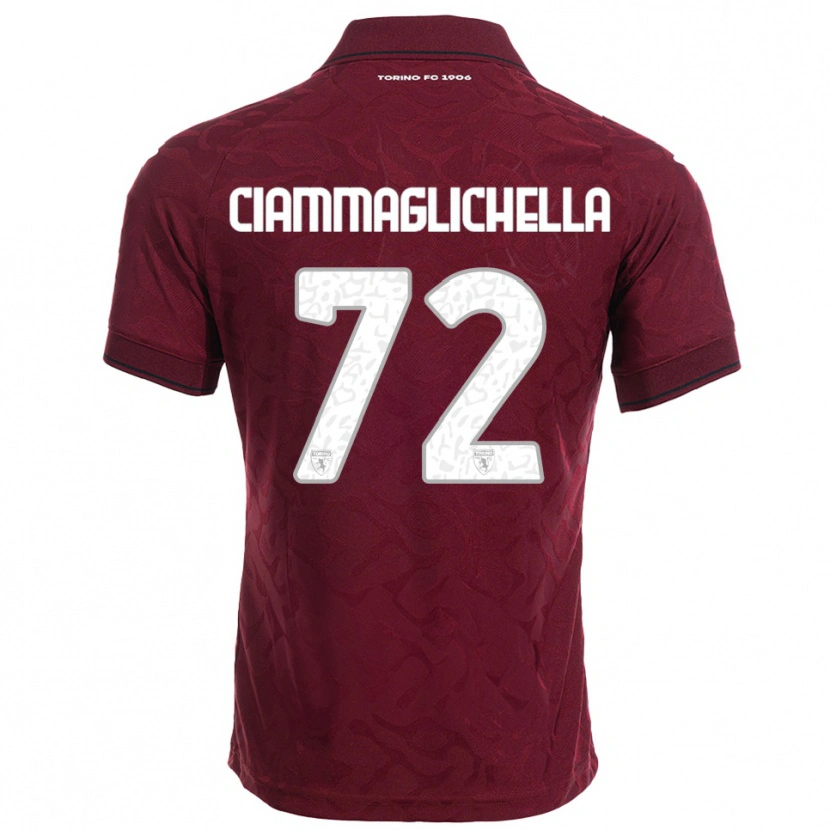 Danxen Mujer Camiseta Aaron Ciammaglichella #72 Borgoña Blanco 1ª Equipación 2025/26 La Camisa