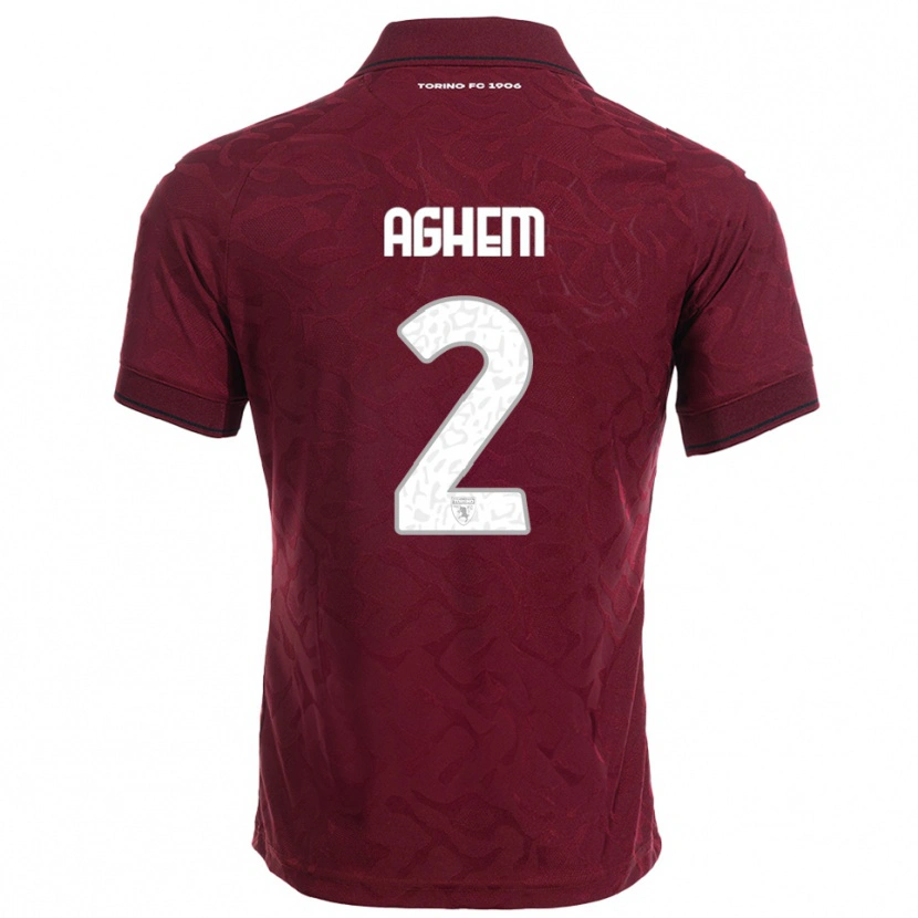 Danxen Mujer Camiseta Brigitta Aghem #2 Borgoña Blanco 1ª Equipación 2025/26 La Camisa