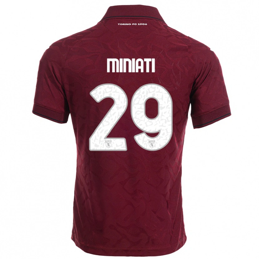 Danxen Mujer Camiseta Elisa Miniati #29 Borgoña Blanco 1ª Equipación 2025/26 La Camisa