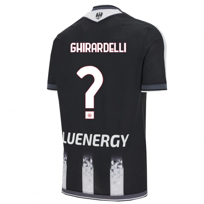 Danxen Mujer Camiseta Davide Ghirardelli #0 Negro Blanco 1ª Equipación 2025/26 La Camisa