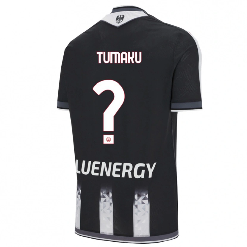 Danxen Mujer Camiseta Niccolò Tumaku #0 Negro Blanco 1ª Equipación 2025/26 La Camisa