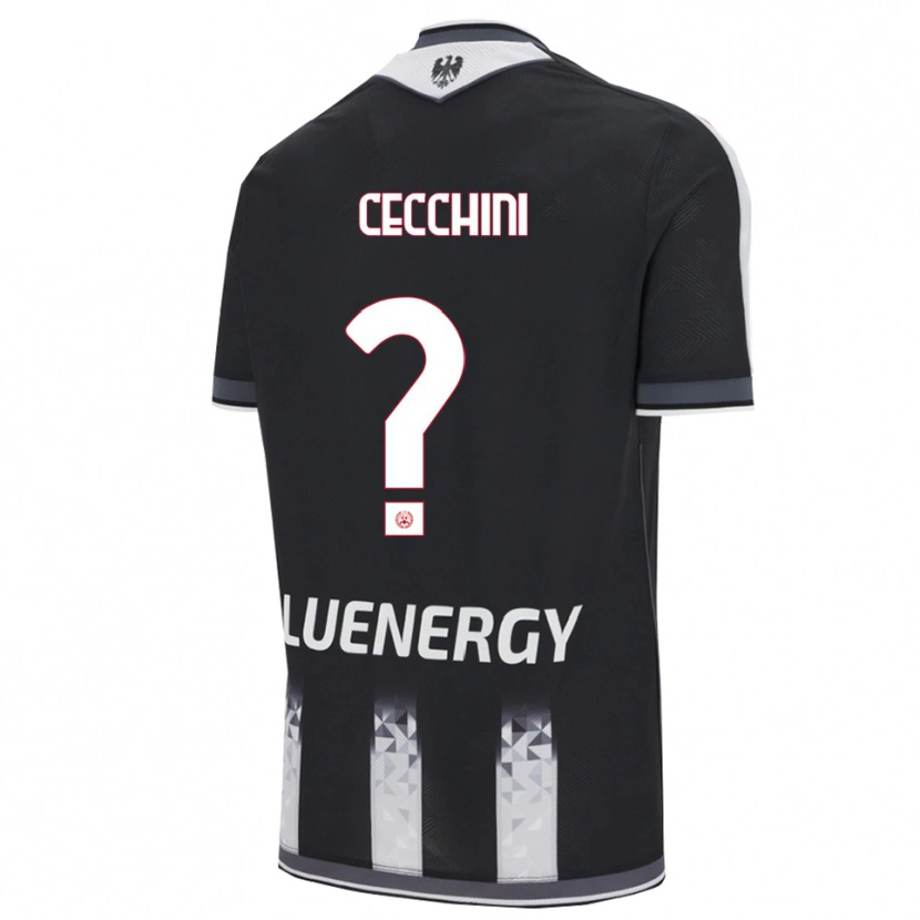 Danxen Mujer Camiseta Giorgio Cecchini #0 Negro Blanco 1ª Equipación 2025/26 La Camisa