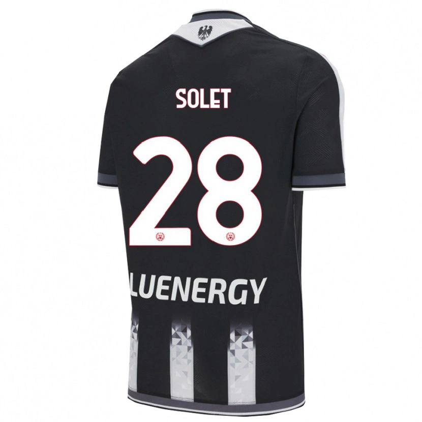Danxen Mujer Camiseta Oumar Solet #28 Negro Blanco 1ª Equipación 2025/26 La Camisa