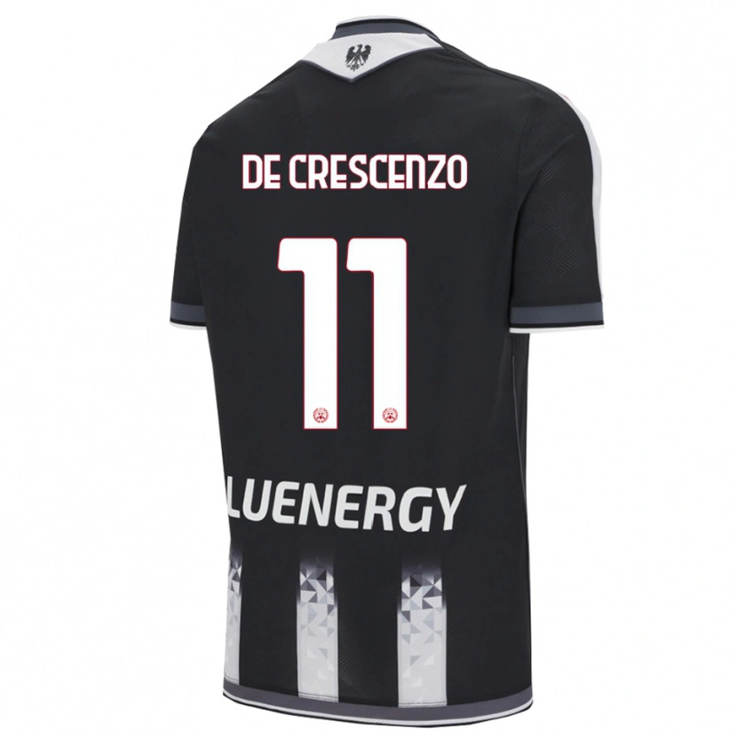 Danxen Mujer Camiseta Marco De Crescenzo #11 Negro Blanco 1ª Equipación 2025/26 La Camisa