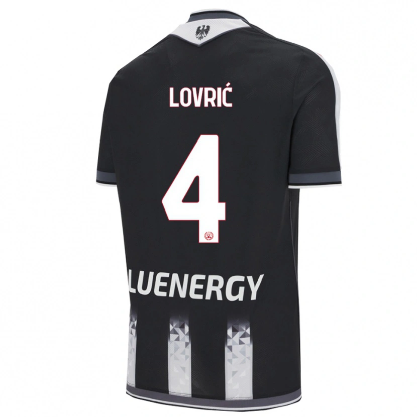Danxen Mujer Camiseta Sandi Lovrić #4 Negro Blanco 1ª Equipación 2025/26 La Camisa