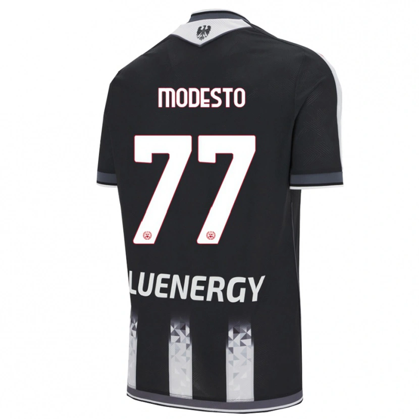 Danxen Mujer Camiseta Rui Modesto #77 Negro Blanco 1ª Equipación 2025/26 La Camisa