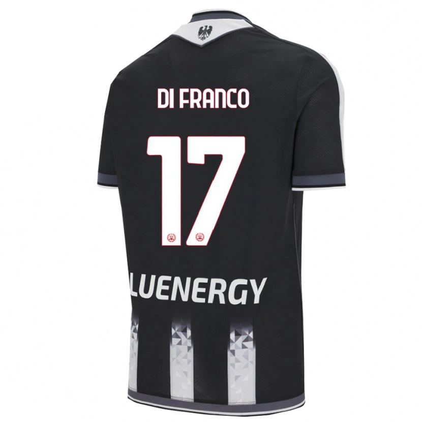 Danxen Mujer Camiseta Giovanni Di Franco #17 Negro Blanco 1ª Equipación 2025/26 La Camisa
