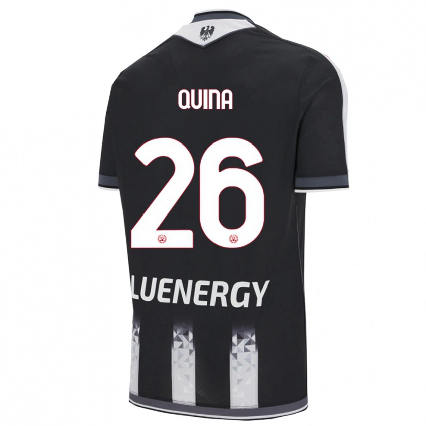 Danxen Mujer Camiseta Domingos Quina #26 Negro Blanco 1ª Equipación 2025/26 La Camisa
