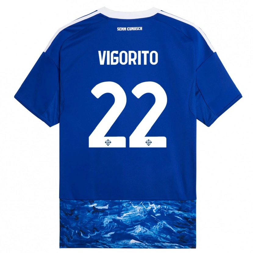 Danxen Mujer Camiseta Mauro Vigorito #22 Azul Blanco 1ª Equipación 2025/26 La Camisa