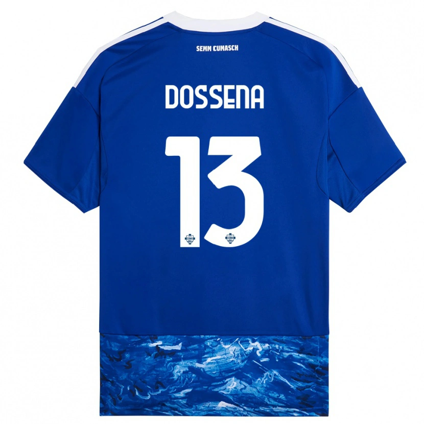 Danxen Mujer Camiseta Alberto Dossena #13 Azul Blanco 1ª Equipación 2025/26 La Camisa