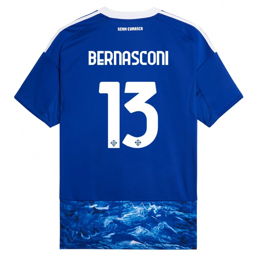 Danxen Mujer Camiseta Enea Bernasconi #13 Azul Blanco 1ª Equipación 2025/26 La Camisa