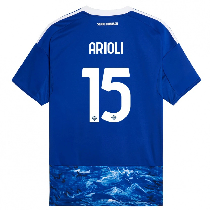 Danxen Mujer Camiseta Mattia Arioli #15 Azul Blanco 1ª Equipación 2025/26 La Camisa