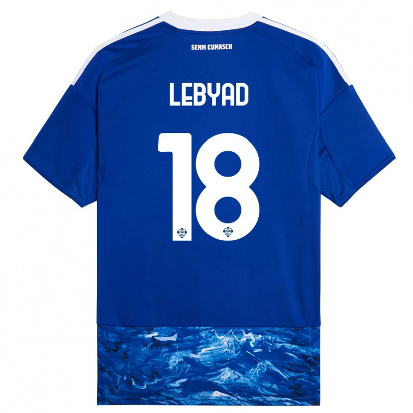 Danxen Mujer Camiseta Omar Lebyad #18 Azul Blanco 1ª Equipación 2025/26 La Camisa