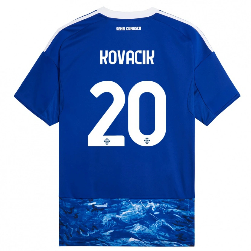 Danxen Mujer Camiseta Peter Kovacik #20 Azul Blanco 1ª Equipación 2025/26 La Camisa