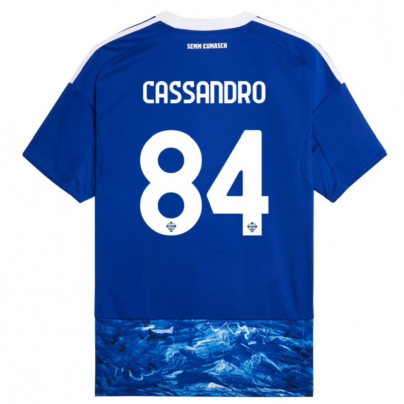 Danxen Mujer Camiseta Tommaso Cassandro #84 Azul Blanco 1ª Equipación 2025/26 La Camisa