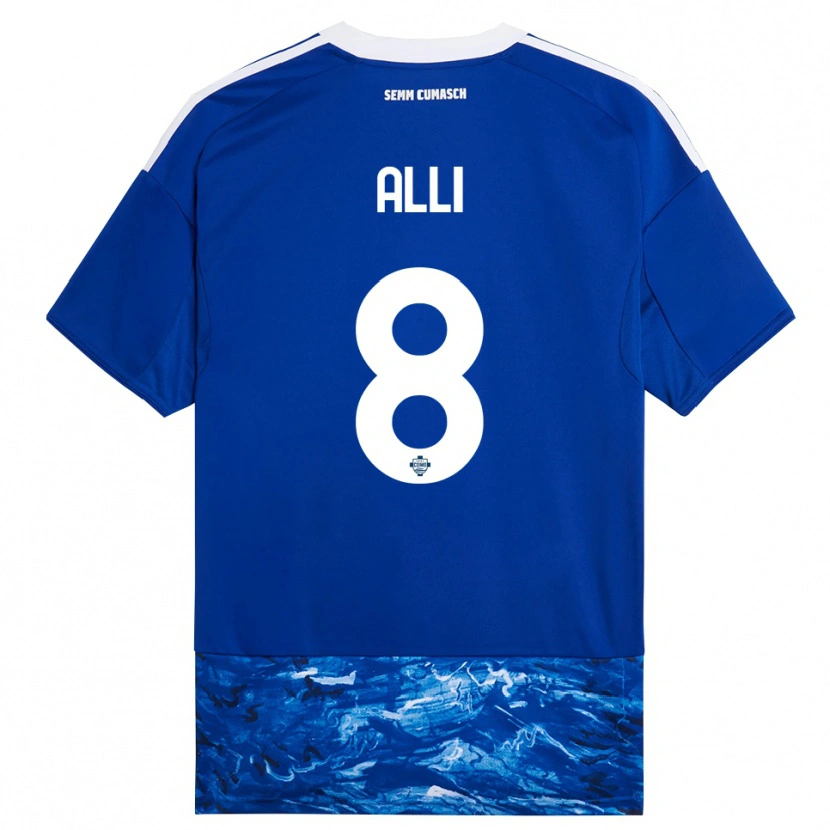 Danxen Mujer Camiseta Dele Alli #8 Azul Blanco 1ª Equipación 2025/26 La Camisa