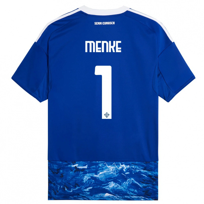 Danxen Mujer Camiseta Henrique Menke #1 Azul Blanco 1ª Equipación 2025/26 La Camisa
