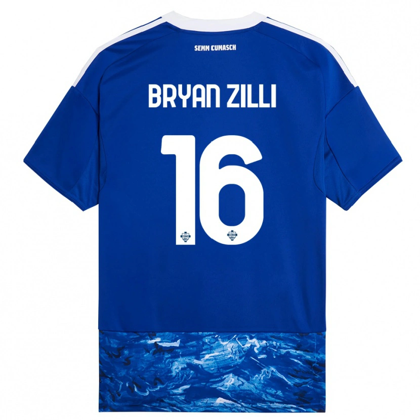 Danxen Mujer Camiseta Rocco Bryan Zilli #16 Azul Blanco 1ª Equipación 2025/26 La Camisa