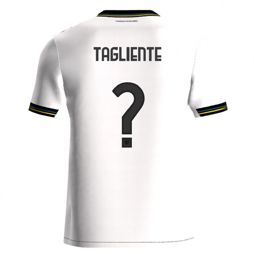 Danxen Mujer Camiseta Anthony Tagliente #0 Blanco Negro 1ª Equipación 2025/26 La Camisa