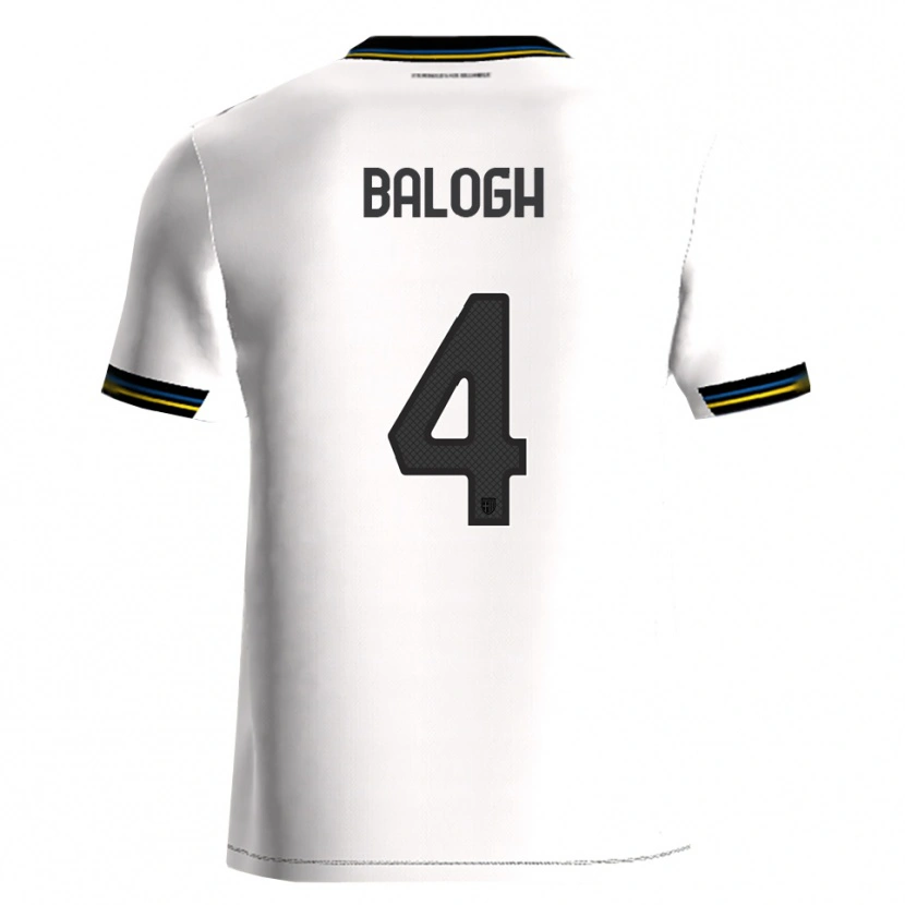 Danxen Mujer Camiseta Botond Balogh #4 Blanco Negro 1ª Equipación 2025/26 La Camisa