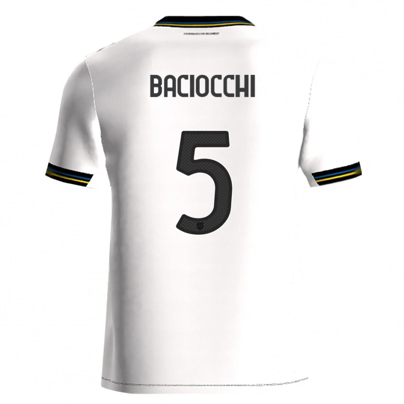 Danxen Mujer Camiseta Giulio Baciocchi #5 Blanco Negro 1ª Equipación 2025/26 La Camisa