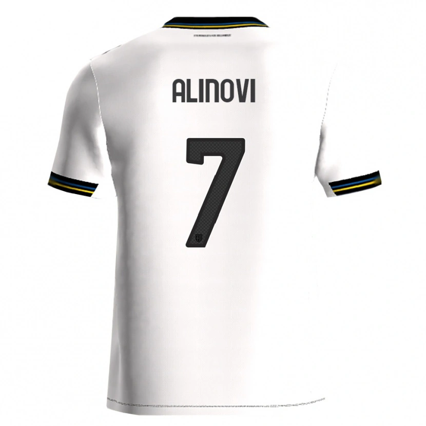 Danxen Mujer Camiseta Filippo Alinovi #7 Blanco Negro 1ª Equipación 2025/26 La Camisa