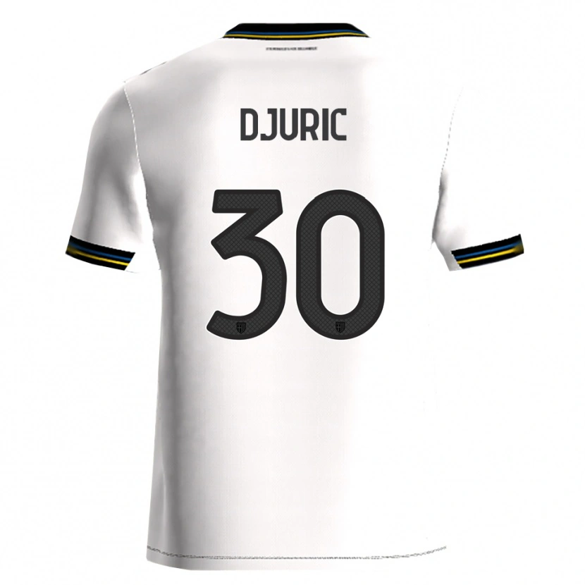 Danxen Mujer Camiseta Milan Djuric #30 Blanco Negro 1ª Equipación 2025/26 La Camisa