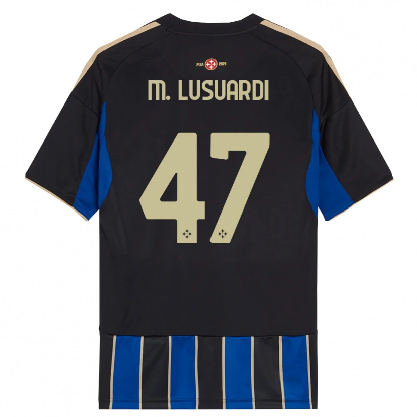 Danxen Mujer Camiseta Mateus Lusuardi #47 Negro Azul 1ª Equipación 2025/26 La Camisa