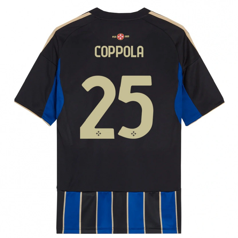 Danxen Mujer Camiseta Francesco Coppola #25 Negro Azul 1ª Equipación 2025/26 La Camisa